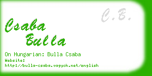 csaba bulla business card